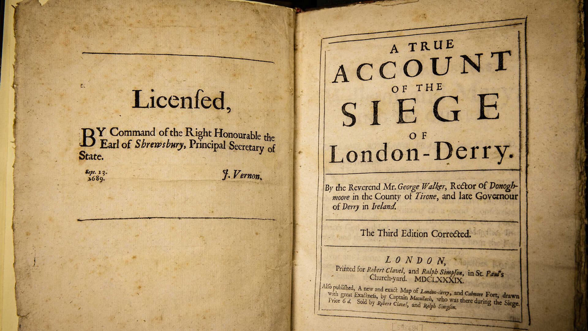 Pages from A True Account of the Siege of London-Derry